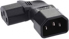 ADATTATORE ALIMENTAZIONE IEC320 C13 FEMMINA A C14 MASCHIO ANGOLATO