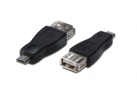 ADATTATORE USB 2.0, MICRO B MASCHIO - USB A FEMMINA