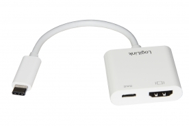 ADATTATORE USB 3.1 TIPO C - HDMI FEMMINA CON PORTA PER RICARICA