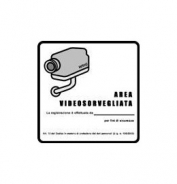 Adesivo Area Videosorvegliata in PVC