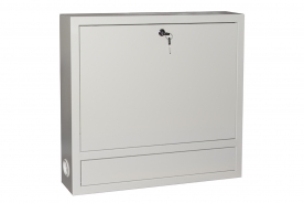 ARMADIO A MURO PER LAPTOP CON CHIUSURA A CHIAVE COLORE GRIGIO