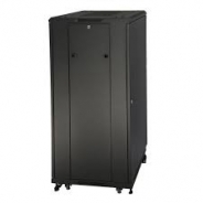 ARMADIO RACK 19 27U (A)1388 (L)600 (P)600 COLORE NERO PORTA METALLO PIENO