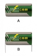 Batteria ricaricabile ecologica Ni-Mh Size C senza lamelle