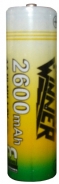 Batteria ricaricabile Ni-Mh AA WIN 2600 mAh 1,2 V