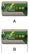 Batteria ricaricabile Ni-Mh SC 3300mAh con lamelle