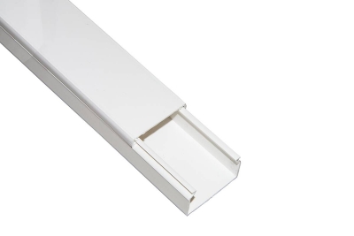 CANALINA PASSACAVI ADESIVA IN PVC MM 40x25 MT 2 CON COPERCHIO SCORREVOLE BIANCO