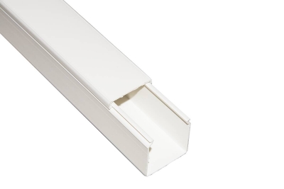 CANALINA PASSACAVI ADESIVA IN PVC MM 40x40 MT 2 CON COPERCHIO SCORREVOLE BIANCO