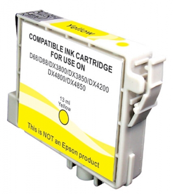 CARTUCCIA COMPATIBILE EPSON STYLUS D68/D88/DX3800/DX4800 T0614 GIALLO