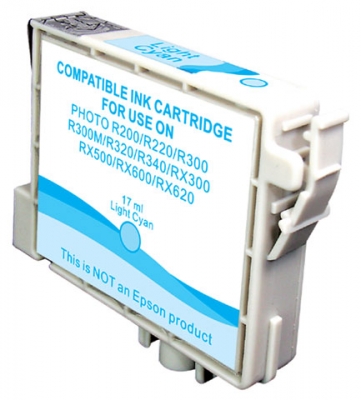 CARTUCCIA COMPATIBILE EPSON STYLUS PHOTO R300/R300M/RX500/RX620/RX600 T0485 LIGHT CIANO