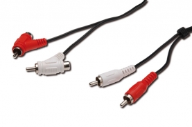 CAVO AUDIO STEREO CONNETTORI 2 X CINCH. (RCA) MASCHIO/FEMMINA - MT. 1,50