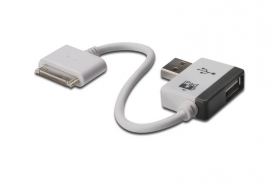 Cavo bianco Digitus ricarica Apple con porta USB aggiuntiva