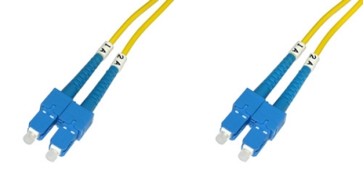 CAVO FIBRA OTTICA SC A SC MONOMODE DUPLEX 9/125 MT.1