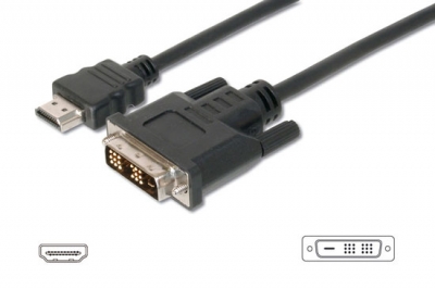 CAVO HDMI 19 POLI TIPO A MASCHIO - DVI-D 18+1 POLI MASCHIO MT. 10
