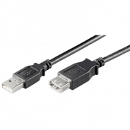CAVO PROLUNGA USB 2.0 CONNETTORI A-A MASCHIO/FEMMINA - MT. 0,60 COLORE NERO