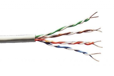 CAVO SOLIDO NON SCHERMATO UTP PER RETI CATEGORIA 5E (CCA) HALOGEN FREE MATASSA MT. 1000