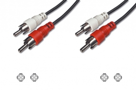 CAVO STEREO CONNETTORI 2 X CINCH MASCHIO/MASCHIO MT.5