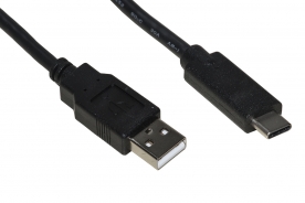 CAVO USB 2.0 A MASCHIO TIPO C MT 1,80 COLORE NERO