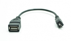 Cavo USB 2.0 OTG Connettori AF microB M (5 poli) x telefoni e tablet