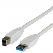 CAVO USB 3.0 CONNETTORI A-B 9 POLI MT. 1,80 COLORE BIANCO