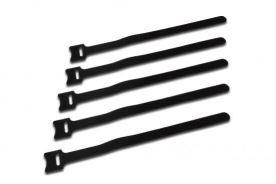 CONFEZIONE 100 FASCETTE PER CAVI IN TESSUTO, FISSAGGIO CON GANCIO AD ANELLO MM. 200X13