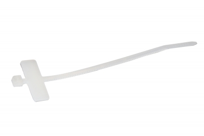 CONFEZIONE 100 FASCETTE STRINGICAVI MM. 2,5x100 CON TARGHETTA