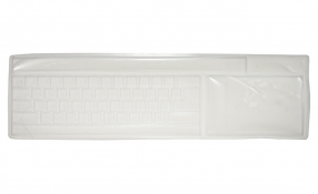 COPRITASTIERA UNIVERSALE TRASPARENTE IN SILICONE PER TASTIERA 105 TASTI