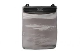 CUSTODIA TRASPARENTE PER TABLET SIGILLATA A PROVA D'ACQUA IN PVC CHE PERMETTE L'USO DEL TABLET, COLORE NERO