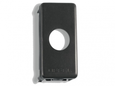 Frontalino 1 foro 1 posto compatibile Gewiss System Black