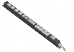 MULTIPRESA CON 14 PRESE (6 IEC C13 - 4 IEC C19 - 4 UNIVERSALI 16A ITA/SCHUKO) INTERRUTTORE MAGNETOTERMICO BIPOLARE 32A