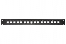 PANNELLO PATCH VUOTO COLORE NERO 16 PORTE