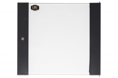 PORTA IN VETRO DI SICUREZZA CON SERRATURA PER ARMADIO LINK 12U LK 1912UNF NERO