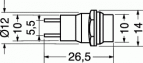 Pulsante nero da pannello con autoritorno Normalmente Aperto 1A - 250V