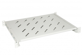 RIPIANO PER ARMADIO RACK 19 ALLUNGABILE 350 MM CON 4 AGGANCI GRIGIO