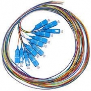 SET 12 CAVI PIGTAIL FIBRA OTTICA COLORATI CONNETTORI LC OM5 50/125 UPC SIMPLEX
