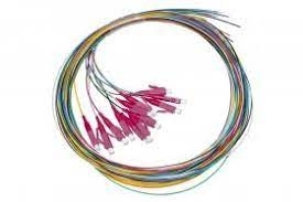 SET 12 CAVI PIGTAIL FIBRA OTTICA COLORATI CONNETTORI SC OM4 SIMPLEX 2 MT