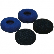 Set di cuscinetti di gomma piuma per cuffie, rotondi blu e neri
