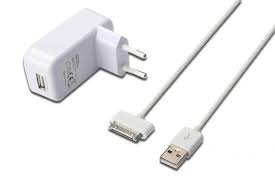 Set di ricarica da rete con cavo USB per Apple Dock mt.1