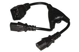 SPLITTER ALIMENTAZIONE IEC320 C20 MASCHIO A 2 C13 FEMMINA CM 30