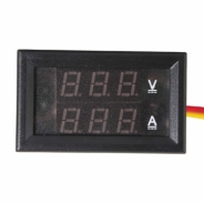 Voltmetro e Amperometro digitale da pannello LED rossi e blu 0-99Vdc 0-99Adc